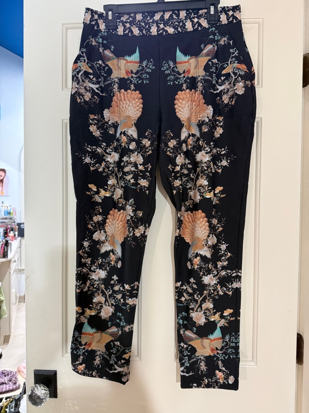 Blackmilk Black Botanical & Bird Print Trousers